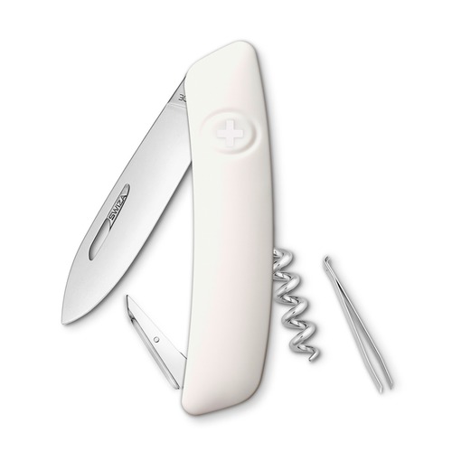 Swiza pocket knife white Blister 6 Funkt including corkscrew